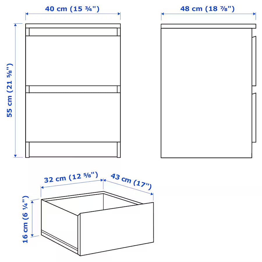 Mesa cabeceira IKEA MALM